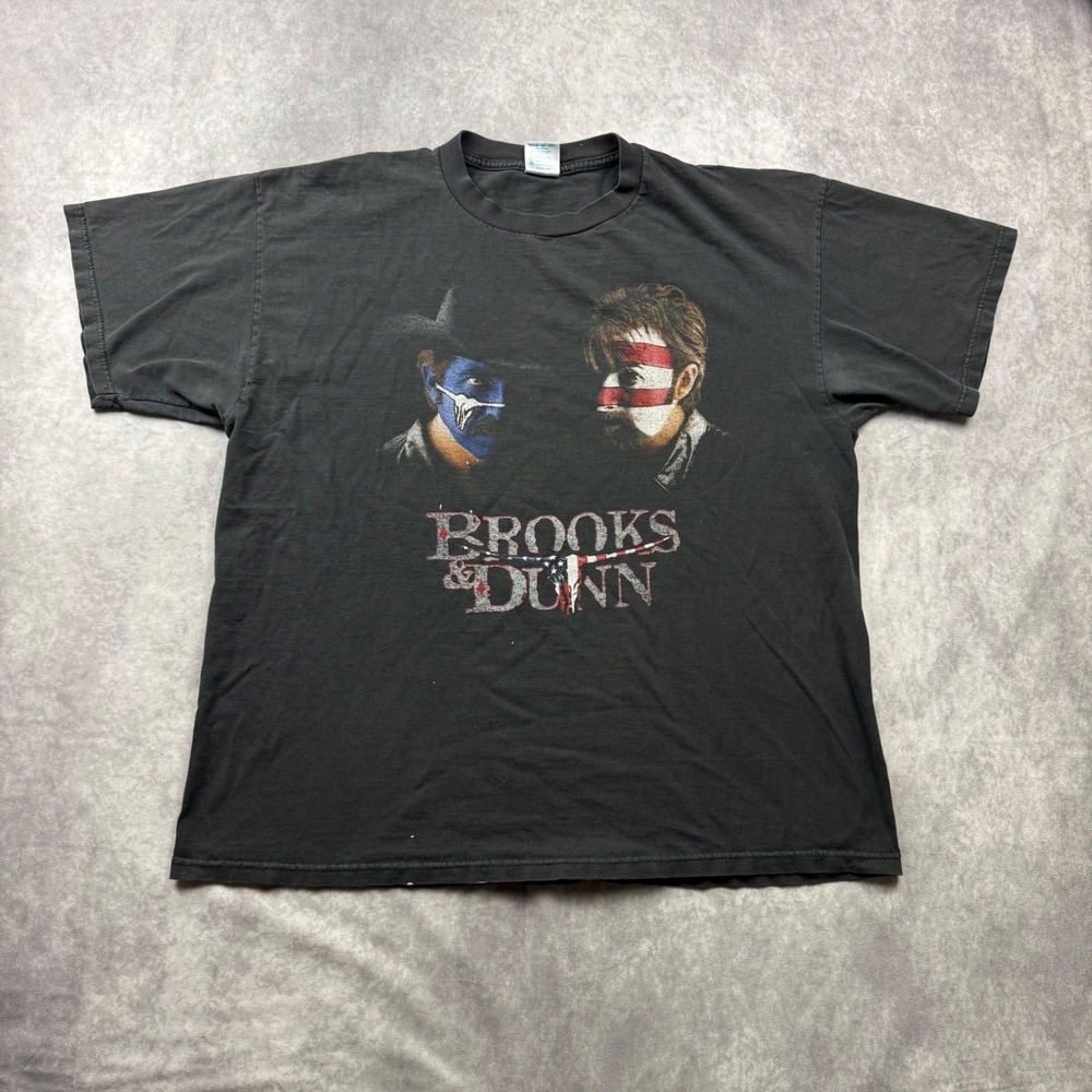 Vintage Brooks & Dunn Neon Circus Tour T-Shirt Black XL Delta Pro Weight